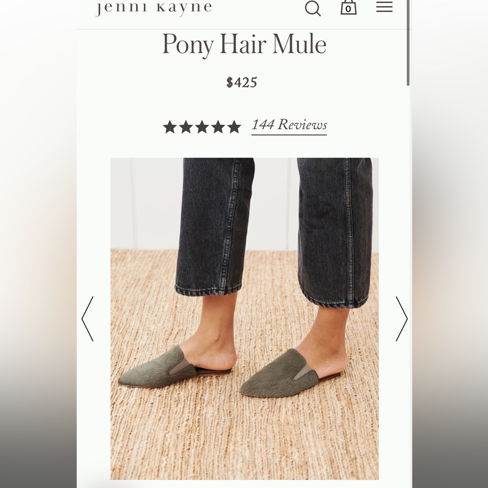 Pony hair mule
